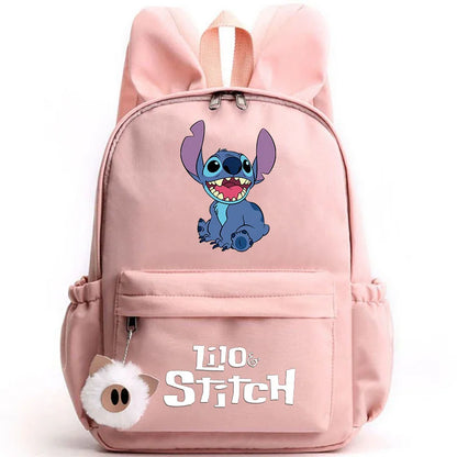 Cute Lilo Stitch Backpack for Girls Boys Students Teenagers Women Casual Backpack School Bag Travel Bunny Ears