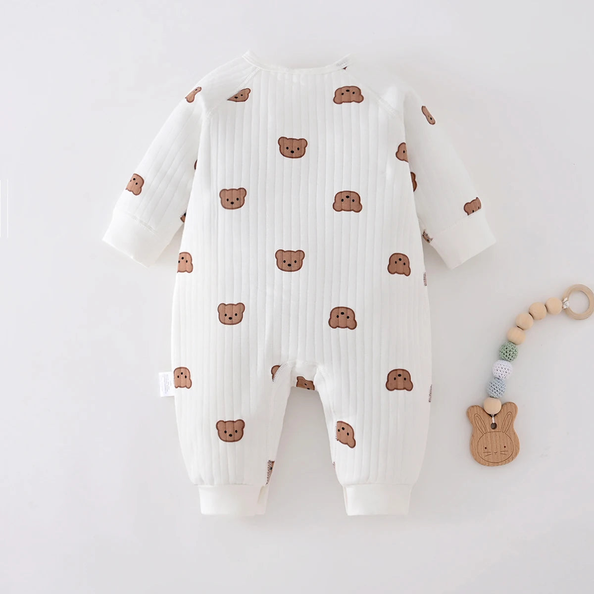 Baby boy and girl rompers, newborn winter rompers, toddler cotton clothes, 0-6 months home clothes, spring and autumn thick clothes