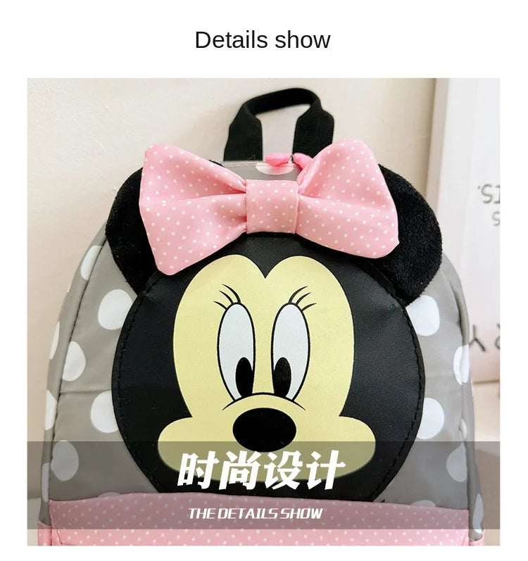 Cartoon Backpack for Baby Boys Girls Minnie Mickey Mouse Lovely School Backpack Kindergarten Schoolbag Kids Gift