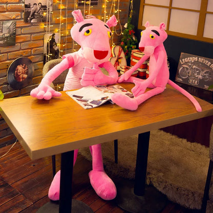Pink Panther plush doll, available in sizes from 50 cm to 170 cm. A cute, soft, cartoon-style plush, ideal as a children's toy, collector's doll, or special Christmas gift.