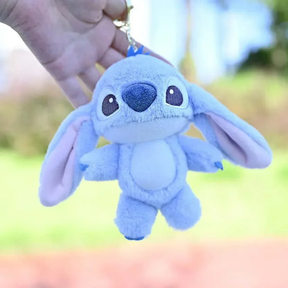 Cartoon Stitch Plush Keychain Soft Toy Cute Stuffed Animal Pendant Girl Gift Angel Doll Bag Pendant Kids Birthday Gift
