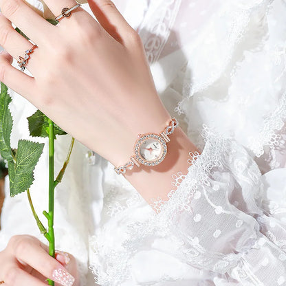 Fashion Rhinestone Women's Watch Quartz Bracelet Wristwatch Clock
