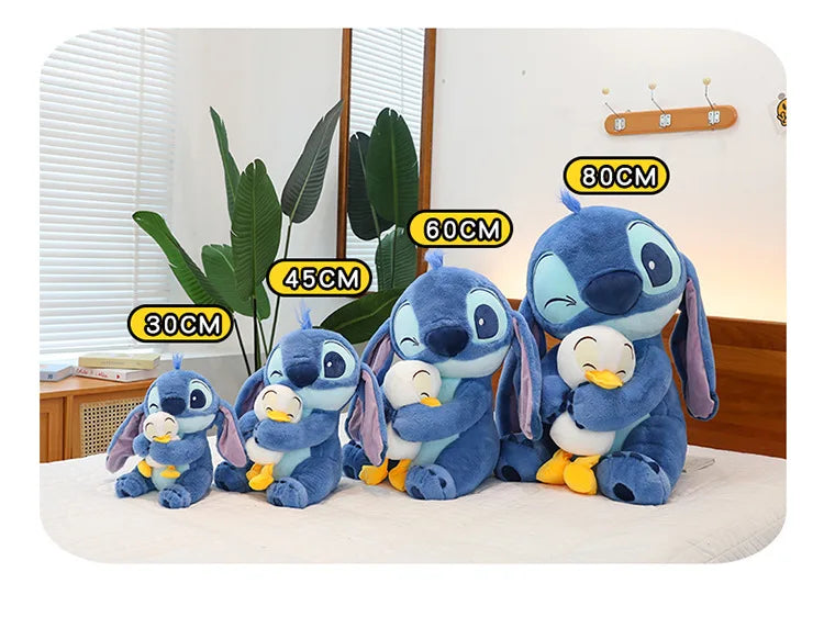 20 Inch Lilo Stitch Plush Toy Cartoon Blue Stitch Duck Soft Stuffed Doll Big Size Sofa Cushion Kids Gift