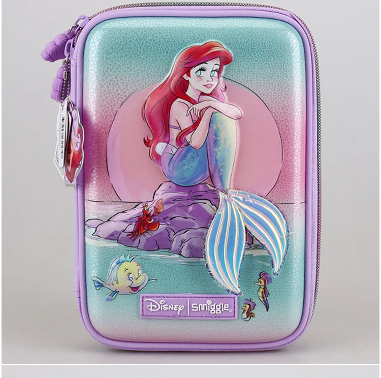 Disney Mermaid Ariel Backpack Cartoon Student Zipper Ultra Light Decompression Large Capacity Backpack