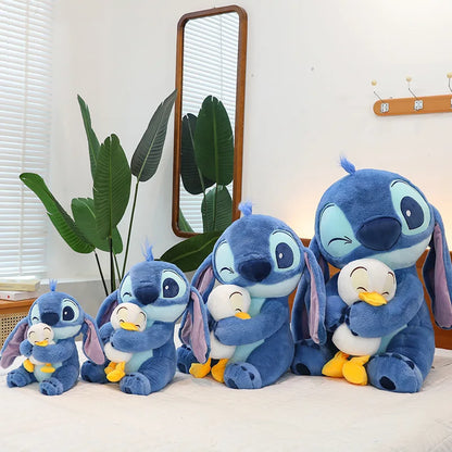 20 Inch Lilo Stitch Plush Toy Cartoon Blue Stitch Duck Soft Stuffed Doll Big Size Sofa Cushion Kids Gift