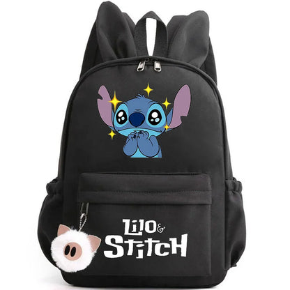 Cute Lilo Stitch Backpack for Girls Boys Students Teenagers Women Casual Backpack School Bag Travel Bunny Ears