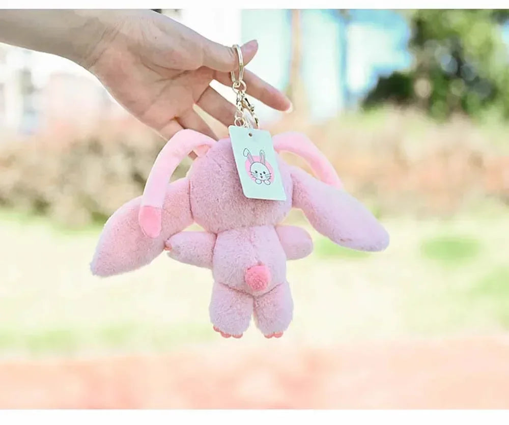 Cartoon Stitch Plush Keychain Soft Toy Cute Stuffed Animal Pendant Girl Gift Angel Doll Bag Pendant Kids Birthday Gift