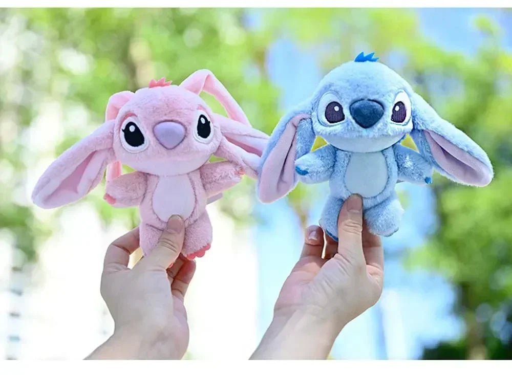 Cartoon Stitch Plush Keychain Soft Toy Cute Stuffed Animal Pendant Girl Gift Angel Doll Bag Pendant Kids Birthday Gift