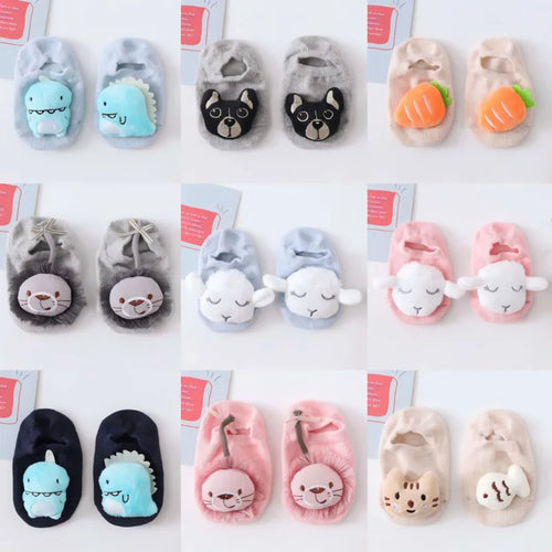 36 Colors Baby Anti-Slip Socks for Boys and Girls Anti-Slip Baby Socks Animals Sheep Dinosaur Lion Newborn Socks