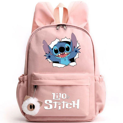 Cute Lilo Stitch Backpack for Girls Boys Students Teenagers Women Casual Backpack School Bag Travel Bunny Ears