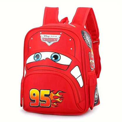 95 Kindergarten Cartoon Car Travel Backpack, 3D Waterproof School Bag for 2-5 Years Old Boys