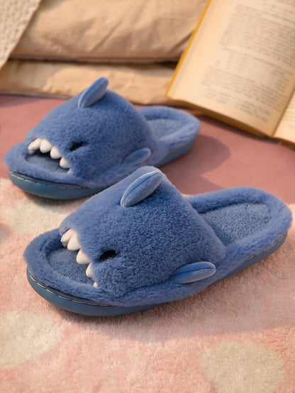 Men's cotton home slippers are soft, comfortable and warm, fun indoor, with a cartoon word