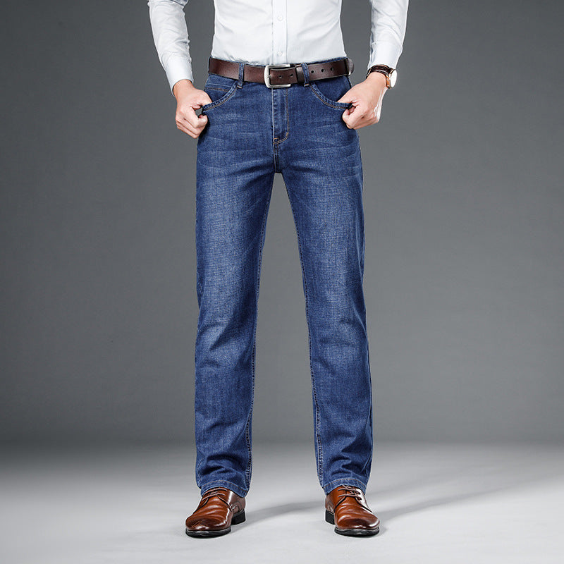 Straight loose fit business wash jeans