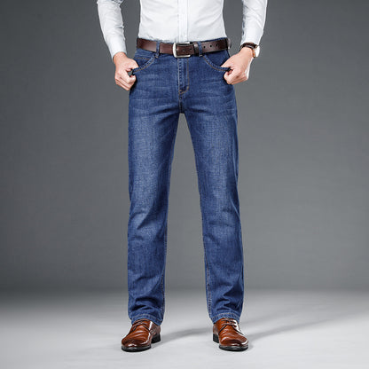 Straight loose fit business wash jeans