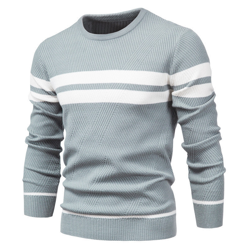 Multicolor Men's Pullover, Round Neck, European Style Men's Sweater Plus Size