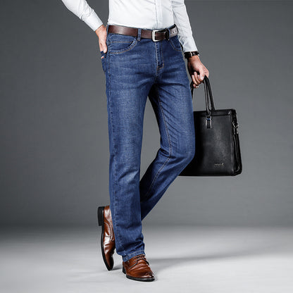 Straight loose fit business wash jeans
