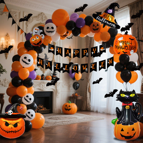 Halloween Hanging Flag Balloon Set - Party Decorations