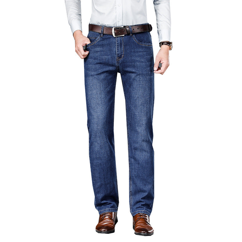 Straight loose fit business wash jeans