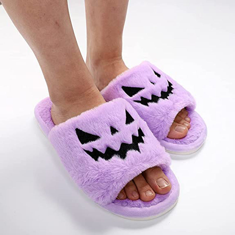 Halloween Winter Slippers Beautiful and Warm Women's Slippers