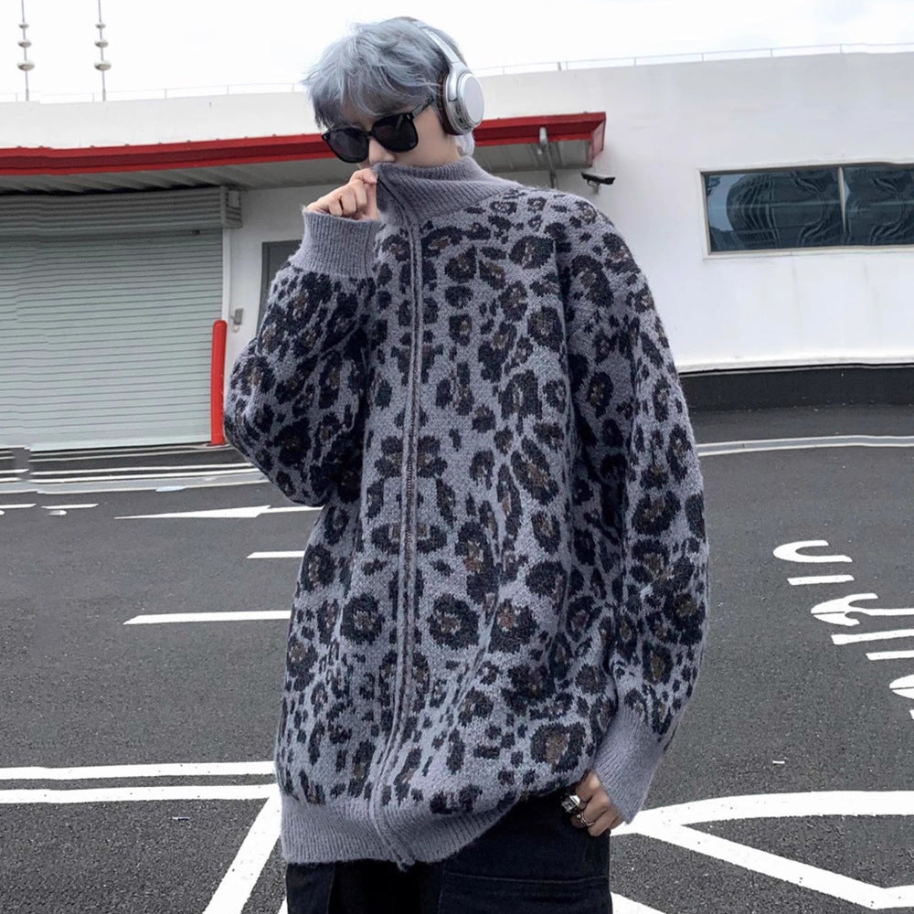 Leopard cardigan from American menswear brand