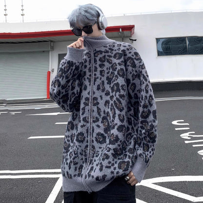 Leopard cardigan from American menswear brand